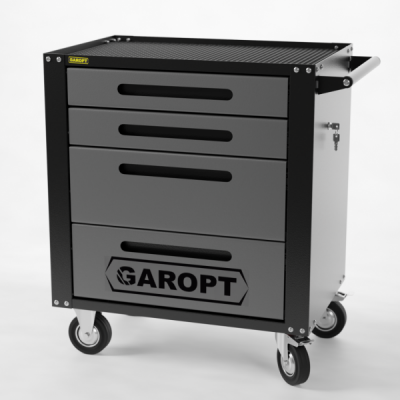 Тележка инструментальная Garopt 4 ящика СЕРАЯ, Серия "Low-cost" GT4.grey