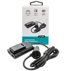 Автомобильное зарядное устройство FY-198 (12V-24V, USB 2, 3, 4:5V-Max 2.4A, QC3.0: 5V/3A,9V/2A,12V/1.5A)  FY-198