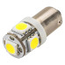 Лампочка светодиодная BA9S-5050-5SMD 12v белая BA9S-5050-5SMD W