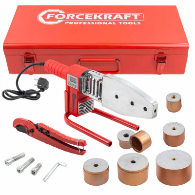 Аппарат для сварки полимерных труб (1000W, 6 насадок: 20, 25, 32, 40, 50, 63мм) FK-PW-1002