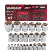 Набор 25пр. дюймовых головок 1/4 , 1/2  FK-50121I