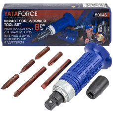 Отвертка ударная с набором бит и адаптером 8пр. YF-5064S