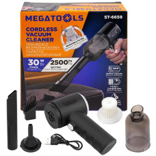 Пылесос портативный аккумуляторный (3,7В,1200мА/ч) 30Вт, контейнер 0,45л MT-ST-6659