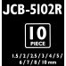 Ключи Г-образные 6-гранные, набор 10пр. (1.5, 2, 2.5, 3-8, 10мм) JCB-5102R