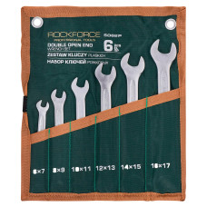 Ключи рожковые, набор 6пр. (6х7, 8х9, 10х11, 12х13, 14х15, 16х17мм) RF-5062P