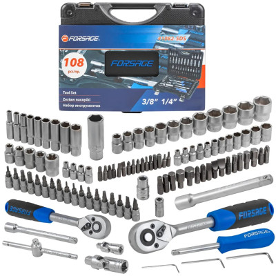 Набор инструментов 108 пр. 1/4  3/8 (6гр.)(4-22мм) F-41082-5DS