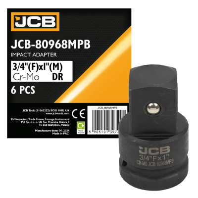 Адаптер-переходник ударный 3/4 (F) х 1 (M) JCB-80968MPB
