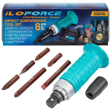 Отвертка ударная с набором бит и адаптером 8пр. IF-5064S