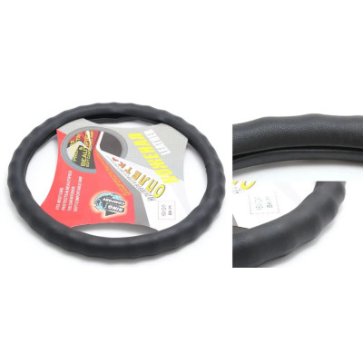 Чехол руля кожа TS-9115-M (black) 9115-M