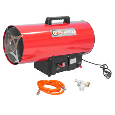 Пушка тепловая газовая(50кВт,220V,1.5 bar,расход-3.63 кг/час,пр.-ть-872м3/час,площадь обогрева-290м2,пропан/газ,защита от утечки и перегрева) FK-GH-50M