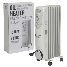 Радиатор масляный электрический (220-240V,50/60Гц,1500Вт,7 секций 15х58см,3 режима нагрева,защ. от перегрева,33х24х62.5см) FK-YL-B08-7