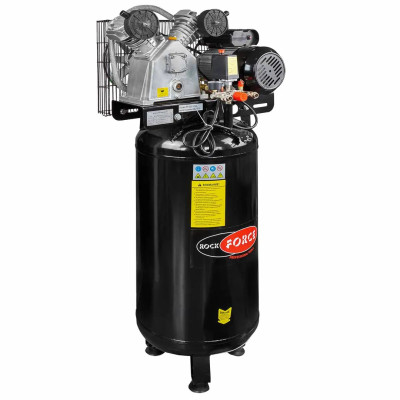 Компрессор 2-х поршневой с ременным приводом вертикальный (3кВт, ресивер 100л, 250л/м, 220В) RF-TB265-100( vertical)