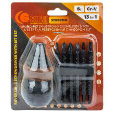 Отвертка реверсивная в комплекте с битами, набор FT-32807MR