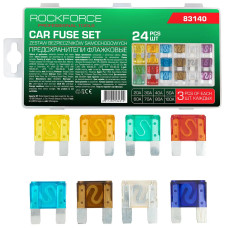 Предохранители плавкие флажковые автомобильные (от 20А до 100А), комплект 24пр. RF-FS-20(83140)