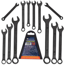 Ключи комбинированные, набор 12пр. (6-15, 17, 19мм) Sigmatool-5124MP BLACK
