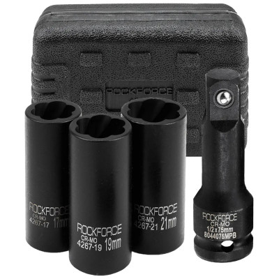 Головки ударные двухсторонние, набор 4пр., 1/2 (6гр.) RF-4267