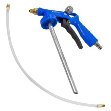 Пневмопистолет для гравитекса с распылителем + гибкий шланг 600мм(внутр. Øсопла 5мм,рабоч.давление 2-8бар,max давление 10бар,350 л/мин, штуцер 1/4 ) F-B