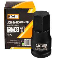 Головка-бита ударная 6-гранная 3/4 , 28мм JCB-26410028MPB