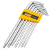 Набор ключей TORX Г-образных длинных, 7пр.(Т10,Т15,Т20,Т25,Т27,Т30,Т40) в пластиковом держателе JCB-5071L