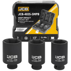 Набор головок ударных глубоких 3пр. 1/2 6pt JCB-4035-5MPB