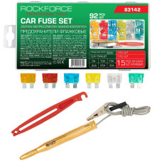 Предохранители плавкие флажковые автомобильные (от 5А до 30А), комплект 92пр. RF-FS-25(83142)