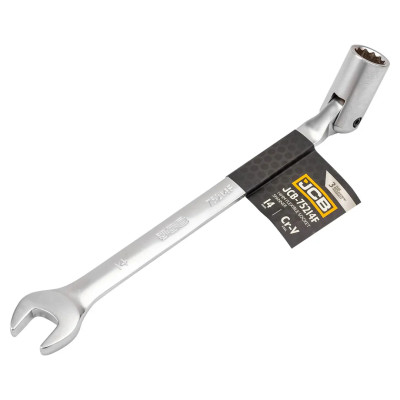 Ключ рожково-торцевой шарнирный 14мм JCB-75214F