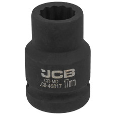 Головка ударная 17мм (12гр.), 3/4  JCB-46817