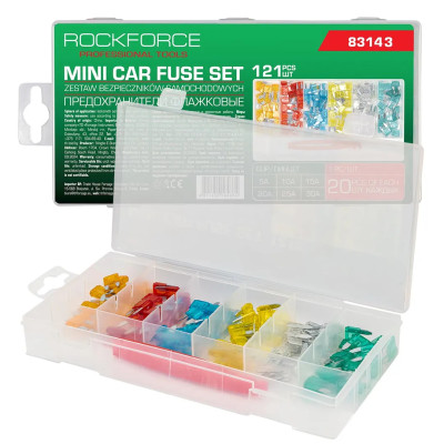 Предохранители плавкие флажковые автомобильные (от 5А до 30А), комплект 121пр. RF-FS-35(83143)