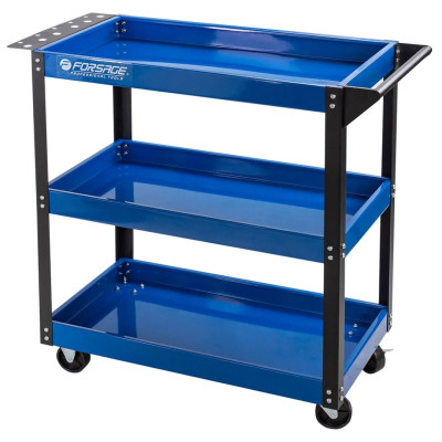 Тележка инструментальная металлическая 3-х полочная(733Х350Х780мм, max нагрузка 135кг) F-1141343B