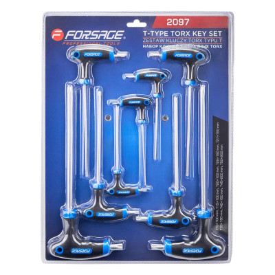 Ключи T-образные TORX, набор 9пр. F-2097