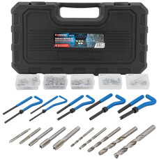 Набор приспособлений и футорок для восстановления резьбы М5х0,8 М6х1,0 М8х1,25 М10х1,5 М12х1,75 (131пр.) F-9131U1