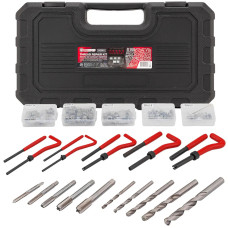 Набор приспособлений и футорок для восстановления резьбы М5х0,8 М6х1,0 М8х1,25 М10х1,5 М12х1,75 (131пр.) FK-9131U1