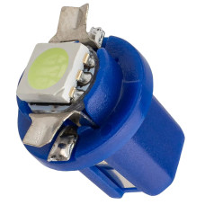 Лампочка светодиодная T8.5-5050-1SMD 12v ice blue T8.5-5050-1SMD IB