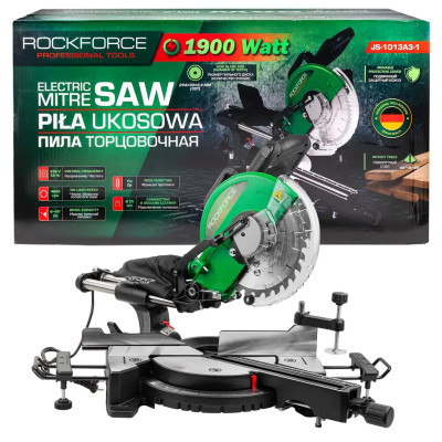 Пила циркулярная торцовочная с функцией протяжки (230V, 1900W, 4800об/мин, диск 254х30х2.4мм) RF-JS-1013A3-1