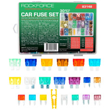 Предохранители плавкие флажковые автомобильные (от 2А до 40А), комплект 301пр. RF-FS-40(83148)