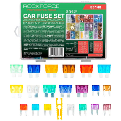 Предохранители плавкие флажковые автомобильные (от 2А до 40А), комплект 301пр. RF-FS-40(83148)