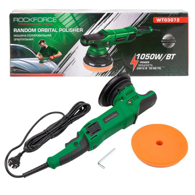 Машина полировальная орбитальная электрическая (230V, 1050W, 1400-4800об/мин, диаметр круга - 150мм) RF-WT03072
