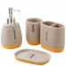 Набор для ванной комнаты 4пр. (мыльница, дозатор для мыла, подставка для зубных щеток, подставка для косметических аксессуаров) LT-BS-17