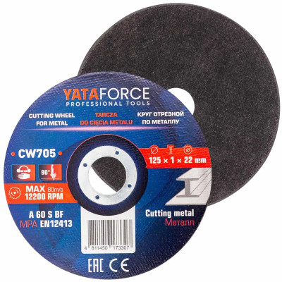 Круг отрезной 125x1.0x22.2мм YF-CW705