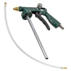 Пневмопистолет для гравитекса с распылителем + гибкий шланг 600мм(внутр. Øсопла 5мм,рабоч.давление 2-8бар,max давление 10бар,350 л/мин, штуцер 1/4 ) RF-