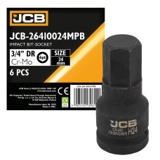 Головка-бита ударная 6-гранная 3/4 , 24мм JCB-26410024MPB