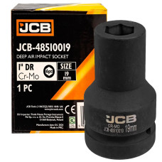 Головка ударная глубокая 19мм (6гр.), 1  JCB-48510019
