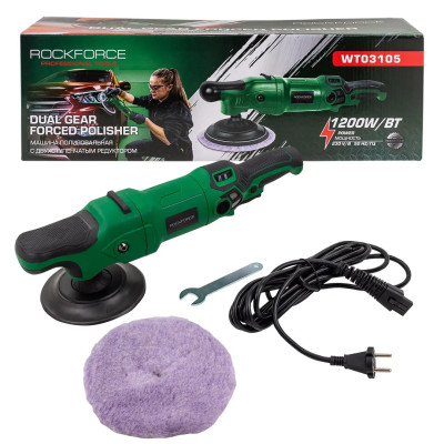 Машина полировальная электрическая (230V, 1200W, 500-2500об/мин, диаметр круга - 150мм) RF-WT03105