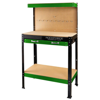 Верстак слесарный металлический 800х400х1400мм (рабоч.пов-ть 800х400мм, max нагрузка на стол 120кг, max нагрузка на основание 80кг) RF-WT00301