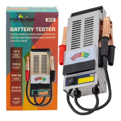Тестер аккумуляторных батарей аналоговый 12V, 125A, 200Ah Forsland-8310
