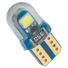 Лампочка светодиодная T10-3030-2SMD silica gel 12v белая T10-3030-2SMD silica gel W