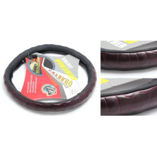 Чехол руля кожа 0244 black/wood-M (10000420) 0244-M
