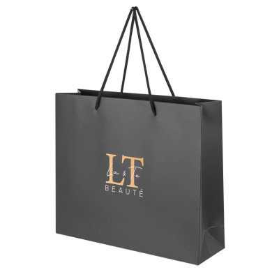 Пакет бумажный упаковочный черный 27*32*9.5cm LT-B1(black)