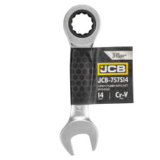 Ключ трещоточный короткий 14мм JCB-757S14