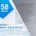 Набор метчиков и плашек метрический 58пр. (М3х0.5/0.6, М3.5х0.6, М4х0.7/0.75, М5х0.8/0.9, М6х0.75/1, М7х0.75/1,М8х1/1.25, М10х1.25/1.5, М12х1.25/1.75) Sch-M058-1